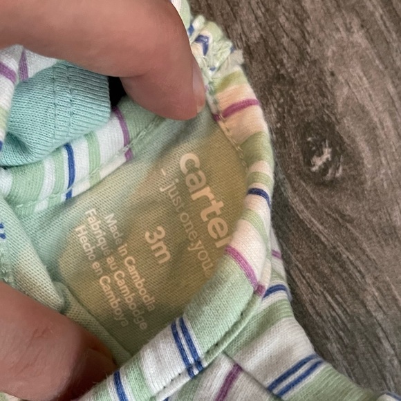 Carter’s|Baby Girl Clothing Lot, Short Sleeve Onesies•••3 months, Turquoise - Picture 5 of 6